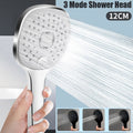 120mm Big Panel High Pressure Shower Head ABS Round Chrome Water-Saving Nozzle G1/2 Bath Faucet Wall Mounted Adjustable Shower