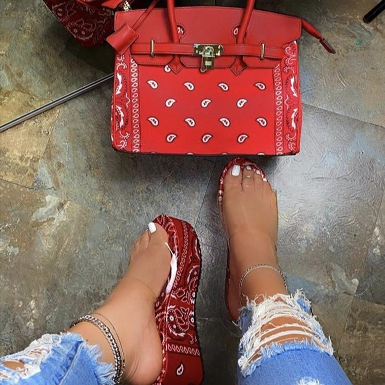 thick soled heightened transparent shoe bag set
