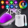 2PCS LED Toilet Decorative Light Waterproof Motion Sensor Bathroom Night Light with Replaceable Battery IP65 for RestroomLED