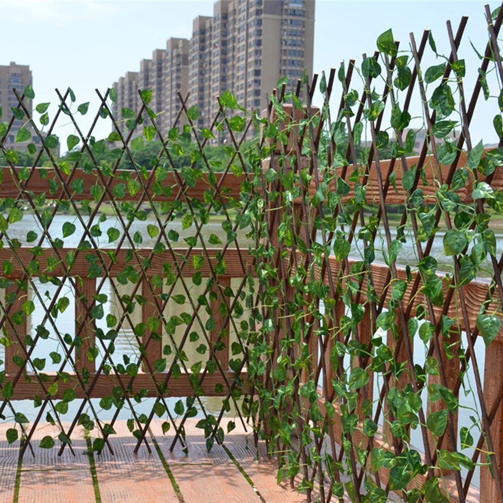 40cm Expanding Trellis Fence Retractable Fence Artificial Garden Plant Fence UV Protected Privacy Screen For Outdoor Indoor