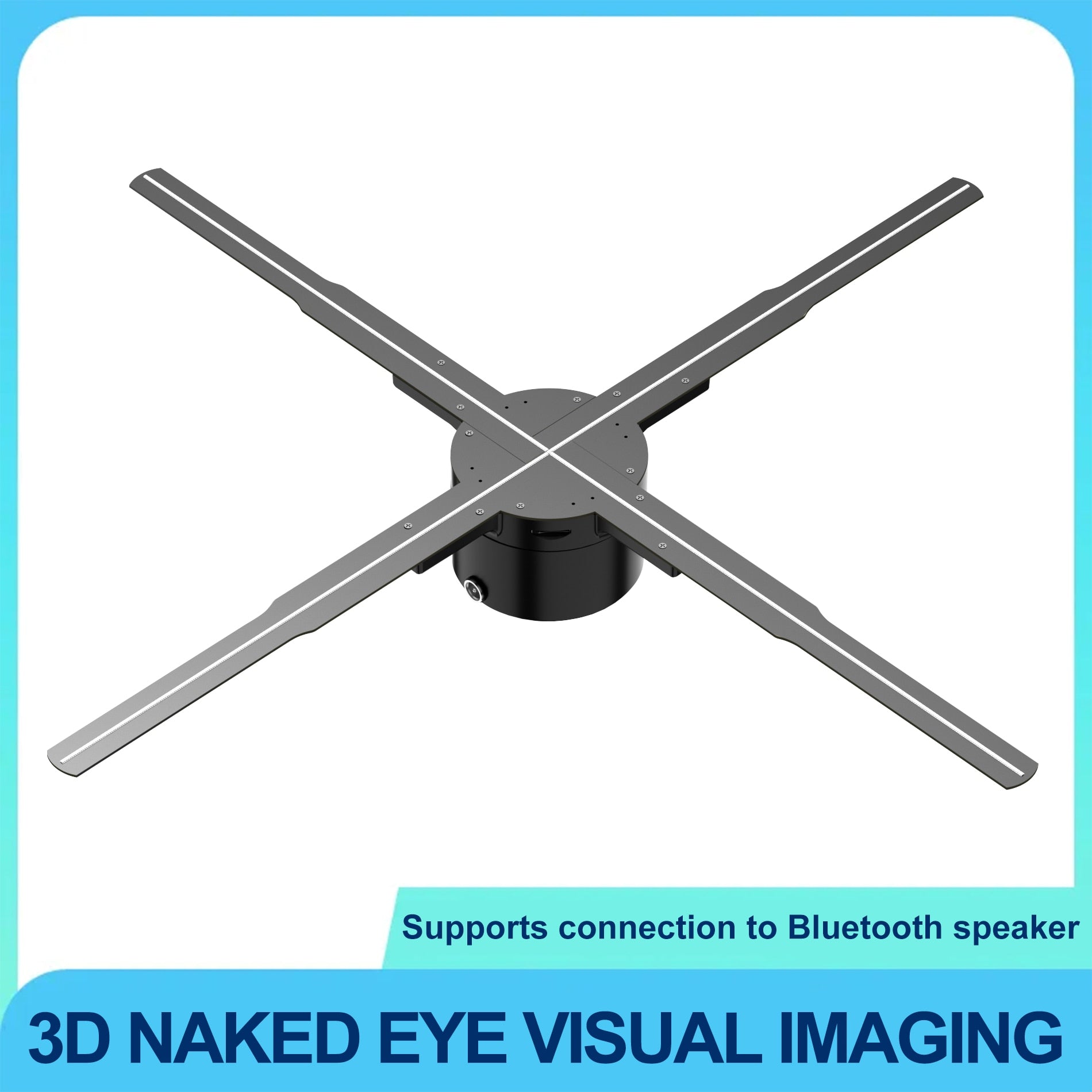 62CM 3D Hologram Projector Advertise Light HD Floating Photograph Video Wifi LED Player Shop Party Xmas Halloween Decorate Lamp