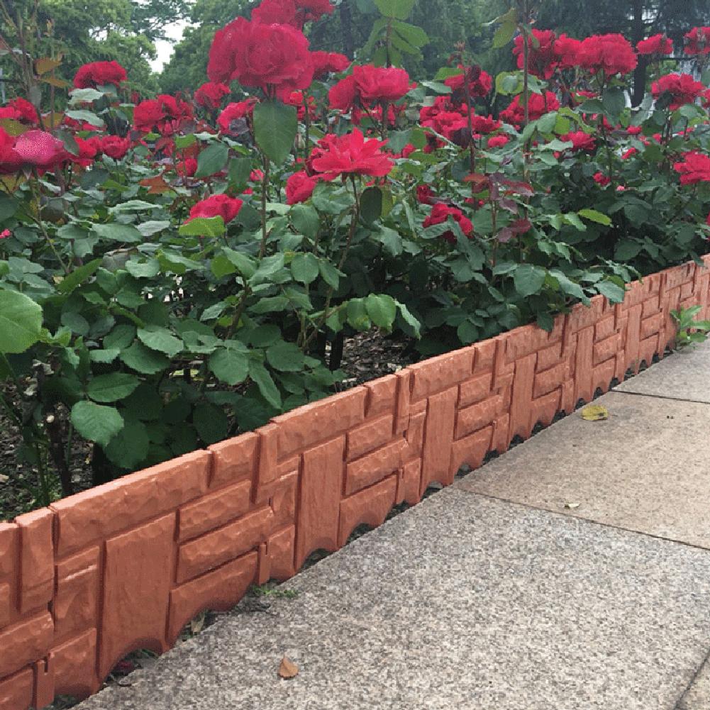 6Pcs Lawn Grass Edging Barrier Garden Yard Plant Flower Bed Border Fence Decor