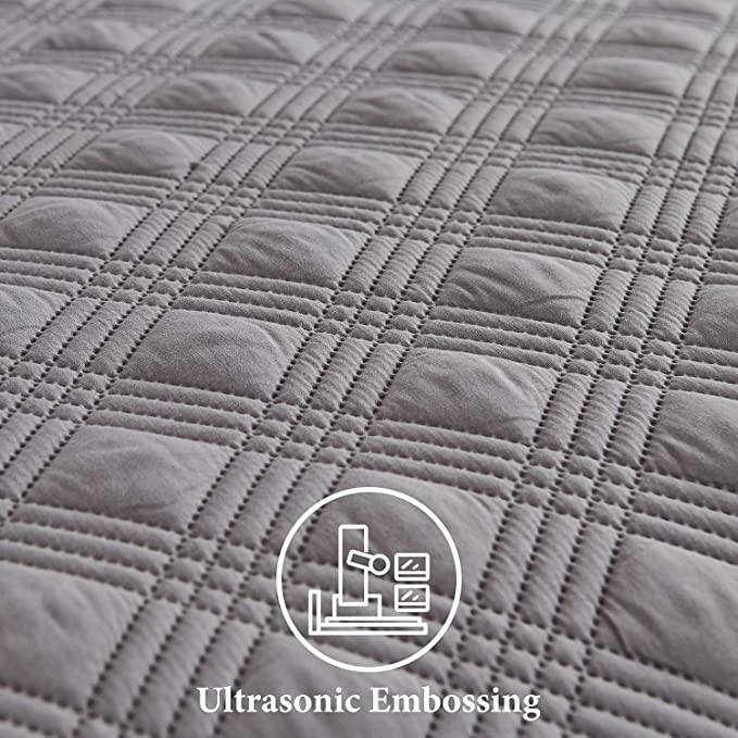 charlie allen quilt set twin size 68x90 2 piece bedspread soft microfiber lightweight and reversible bedding coverlet bed cover white1 quilt and 1 sham