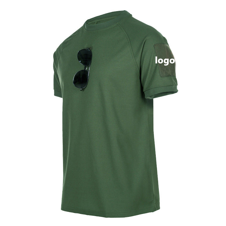 Plus Size Men's T-shirts O-neck Top Clothing High Quality Quick Dry Tactical Short Sleeve Printing Logo 100 Cotton Tshirts