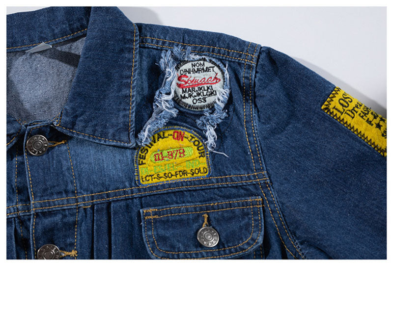 Men Clothing 2023 Fall Denim Jacket Men's Trend Plus Size Style Jacket Fashion Wears Men's Denim Jacket