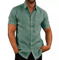 Breathable Men short Sleeve Floral Casual Summer Autumn Loose plain washed  Shirts 2022 casual shirts men / dress shirts