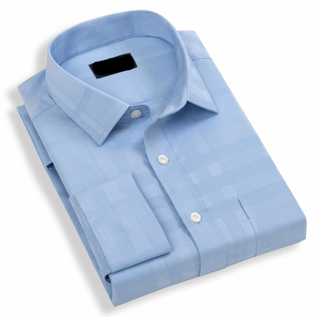 Design Mens Dress Shirt Cotton-  Cheap Price High Quality men's shirt - Plaid/solid design style