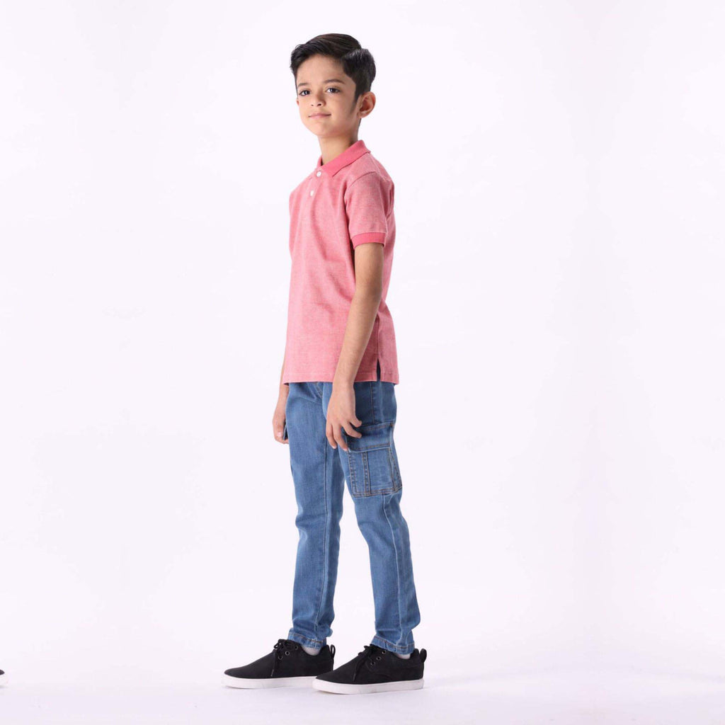 Summer Season 100% Combed Cotton Pique 220 gsm Custom Embroidered Logo Short Sleeves Rose Pink Kids Polo Shirt