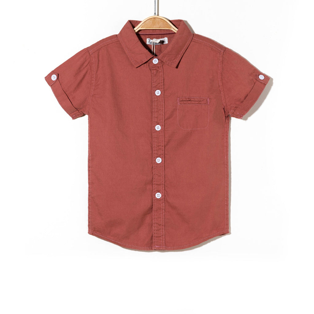 Wholesale Summer Casual Baby Boy Shirts Cotton Plaid Kids Woven Poplin Chambray Button-Down Shirts