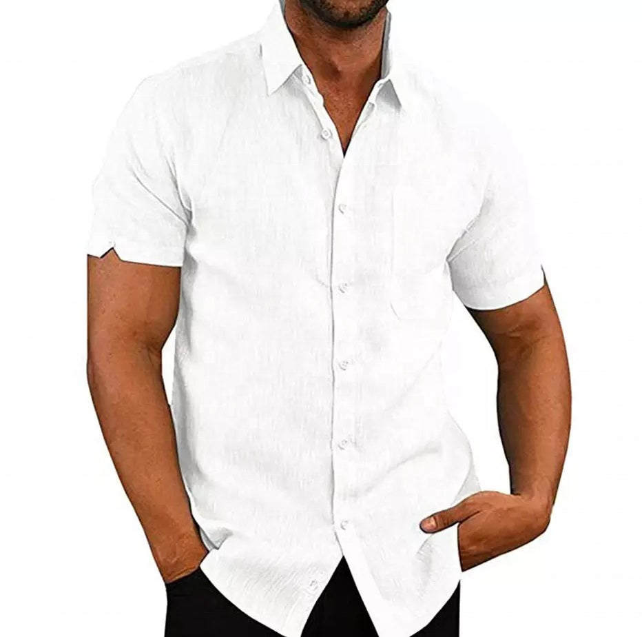 Breathable Men short Sleeve Floral Casual Summer Autumn Loose plain washed  Shirts 2022 casual shirts men / dress shirts