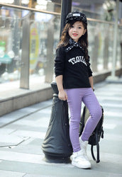 Wholesale Spring Autumn Winter Girl long Pants Kids Children Candy Color Clothing Knitted girls Leggings