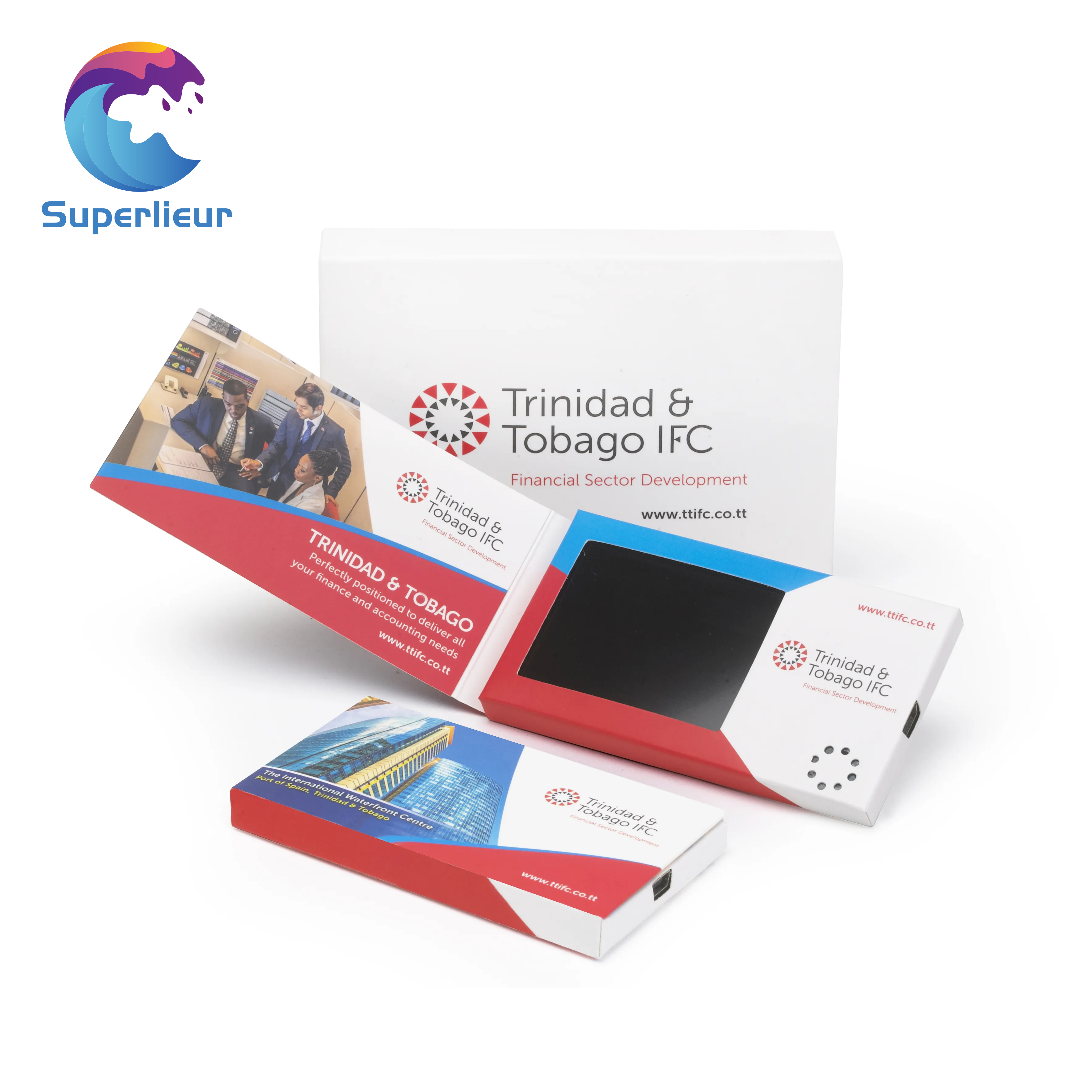 Superlieur 2.4 inch gift marketing digital display lcd screen video brochure video greeting invitation card for marketing