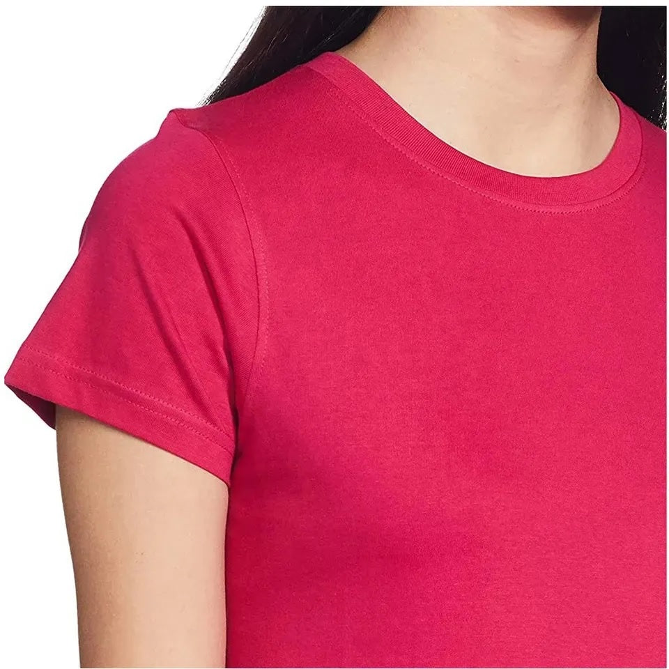 Custom Women's Tee shirts Fit Crew Neck 100%Cotton Tee shirt Women Blank Nude Pearly Pink Women's Shirt.