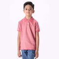Summer Season 100% Combed Cotton Pique 220 gsm Custom Embroidered Logo Short Sleeves Rose Pink Kids Polo Shirt