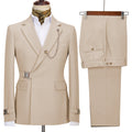 2022 New Design Mens Suits 2 Pieces Slim Fit Set Metal Clasp Custom Daily Prom Wedding Suits for Men