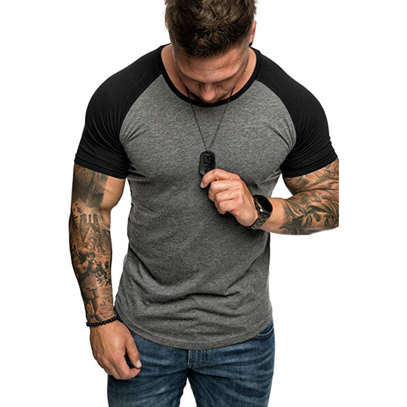 Wholesale Men Oversized T Shirt Solid Color Gym Clothing Bodybuilding Fitness Loose Sportswear Fashion T Shirt