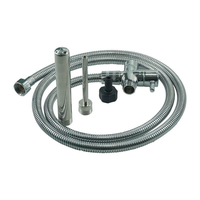 Aqua Shot Deep Shower Enema Douche Anal Cleaning System Nozzle Tip &amp; T-adapter Hose