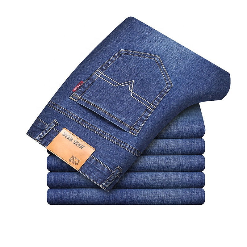 MJ049 fashion jeans for men wholesale jean pants slim fit men designer stretch denim blue and black jeans men