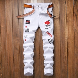 Best Quality Fashion Denim Garment Vintage Painted Jeans Custom Slim Denim Jeans Mens