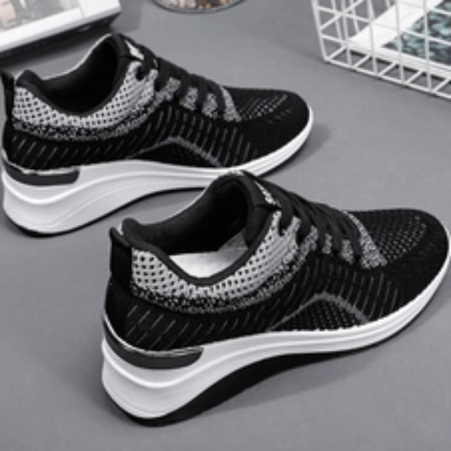 Custom logo sports shoes ladies shoes new trend sneakers casual mesh shock-absorbing running shoes