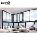 Aluminium tempered glass bifolding windows horizontal folding windows with good price