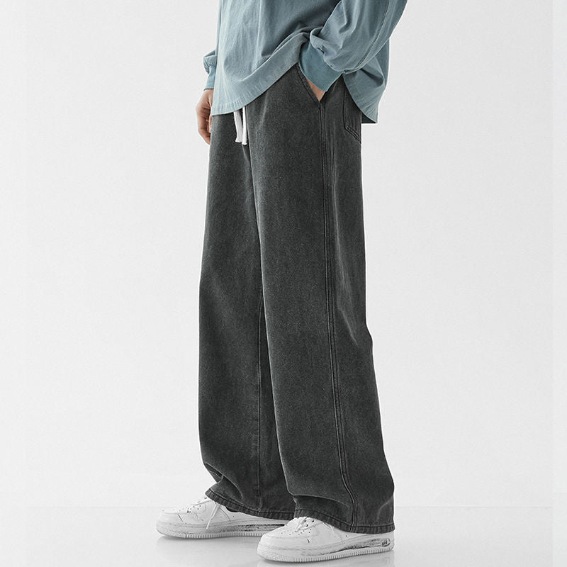 Dropship Wholesale Streetwear Mens Denim Jeans Loose Fit Jeans Straight Baggy Jeans