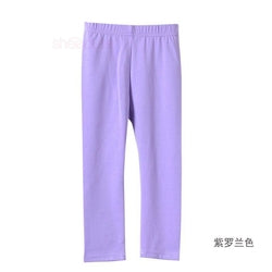 M1708 Fashion Candy Color Cropped trousers Girls Skinny Pants Soft Elastic Modal Cotton Kids Girl Leggings Pants