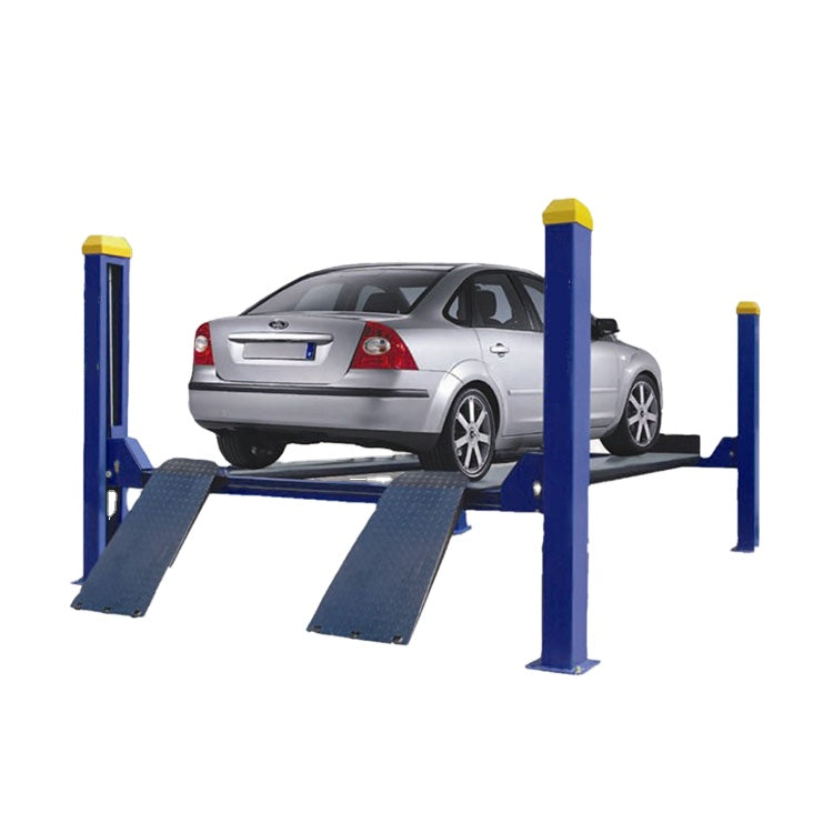 Black 4000kg 4 post car lift machine for vehicle wheel alignment with CE  Good price hydraulic  four post car lift