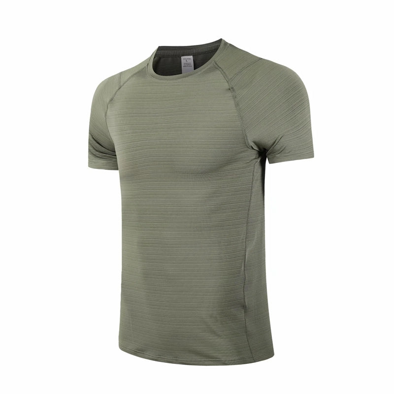 89 polyester 11 elastane mens gym top moisture wicking active athletic performance crew tshirt quick dry