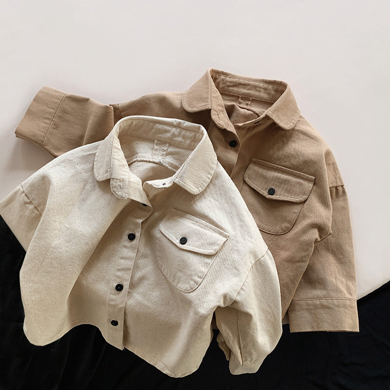 Customized Long Sleeve Cotton Denim Clothes Child Jeans Kids Shirt Baby Sweater for Boy Girl