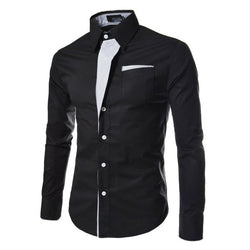 Cheap Solid Color Multi-color Shirt Men Slim Fit Mens Long Sleve Shirts Men's Dress Shirts