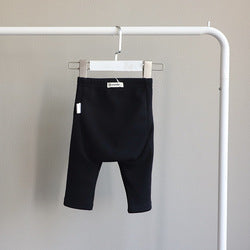 Spring Autumn Solid Color Cotton Child Baby Kids Unisex Sports Long Trousers Pants For Baby Boys Girls