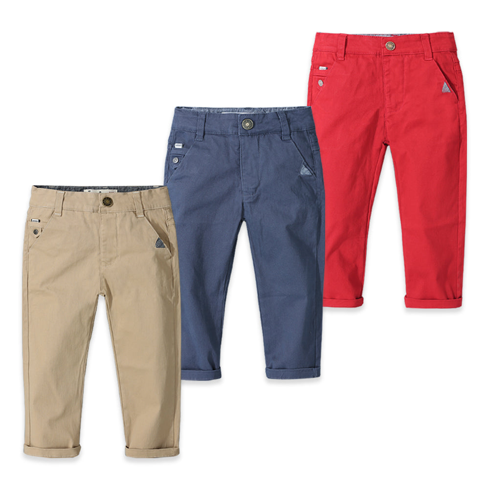 Baby wholesale sustainable  design clothing for kids Straight Leg Organic kids boys cotton chino pants