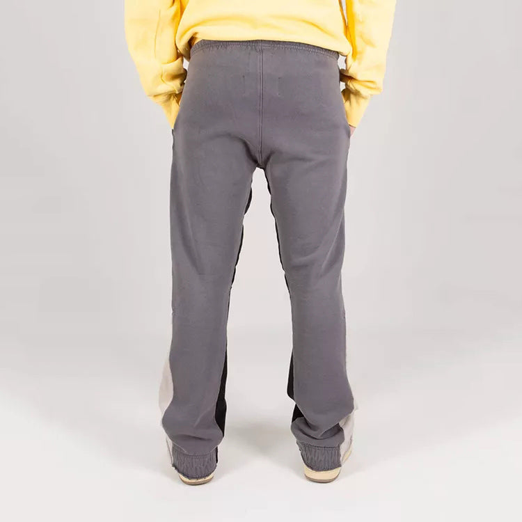 Men's Custom high quality Casual Flared Jogger Track Pants Patchwork Elastic Waistband Mens Stacked Flare Sweatpants For Men
