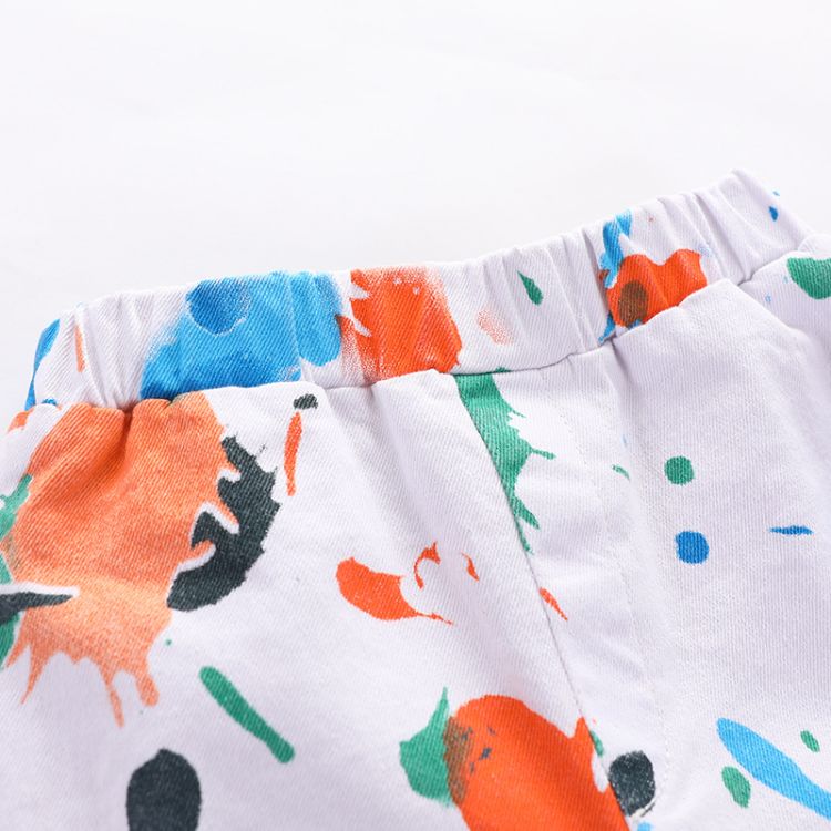 Elastic tie dye Kids Bell Bottom Pants Ripped Jeans 100% Cotton pattern holes style kids jeans pants for girl