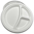 Disposable bagasse Tray Eco Friendly  Dish for Restaurant Biodegradable Sugarcane Pulp Round Food Plates 9 10inch
