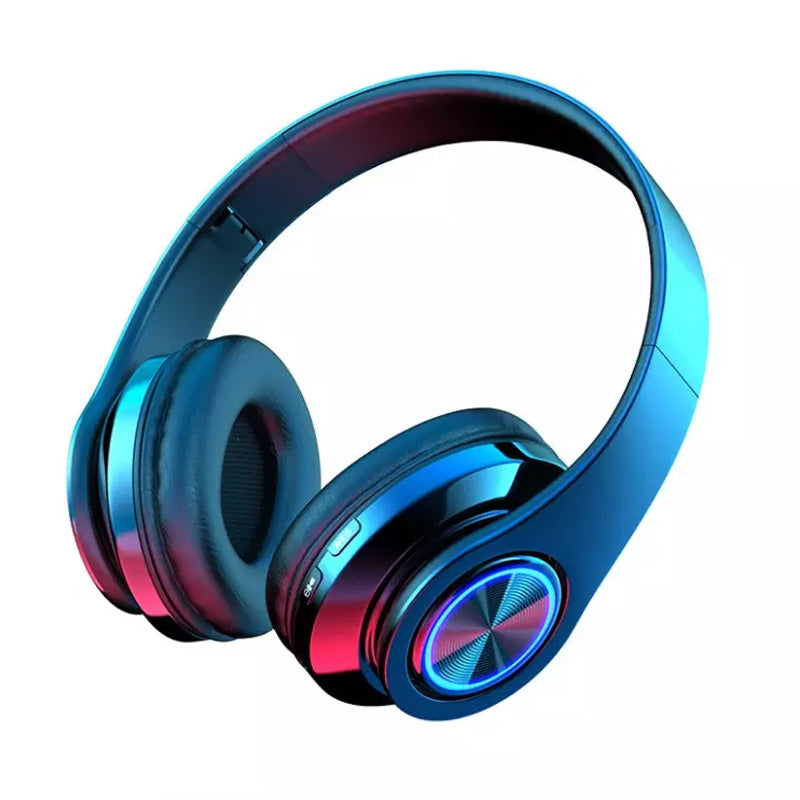 Online Office Headset Lighting blue tooth Wireless Casque Blue tooh Noise Cancelling Gaming Over Ear Headband Gamer Headphones