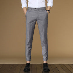 Bulk Formal Dress Pants for Men Simple Plain Slim Fit Trousers Men's Work Wedding Banquet Business Office Pants