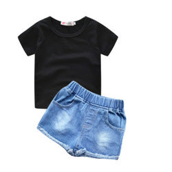 2PCS Set Toddler Kids Baby Girls Outfits Clothes T-Shirt Vest Tops+Shorts Pants
