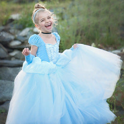 Summer Girl flower princess dresses lace birthday party costume wedding kids long skirts stage dance wear