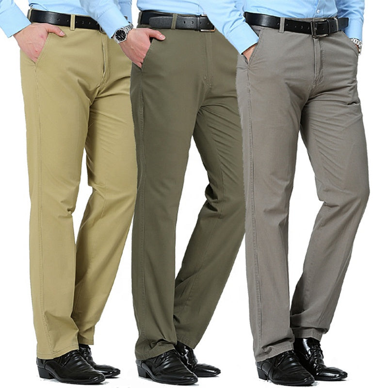 Mens Suit Pants Slim Fit Stretch Cotton Twill Work Trousers Grey Skinny Slacks Business Attire Formal Wear Chino Pants