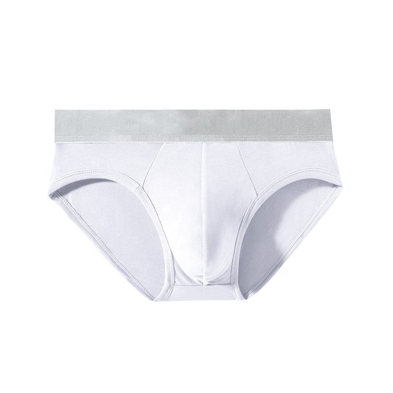 Customized men's briefs elastic polyester milk silk sexy men's briefs low waist large underwear