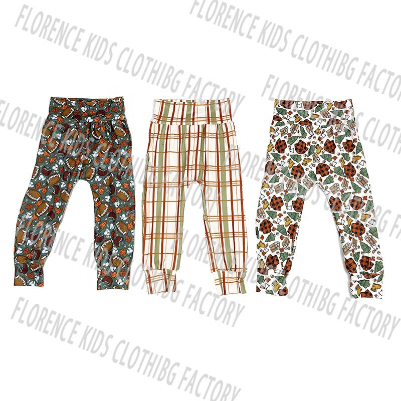 DH OEM pantalones de nina halloween skull toddler wide legging pants kids pants girls 9-10