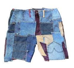 DiZNEW pocket Stitched Denim Shorts men'S Summer Jeans personality washing fashion cowboy men's shorts