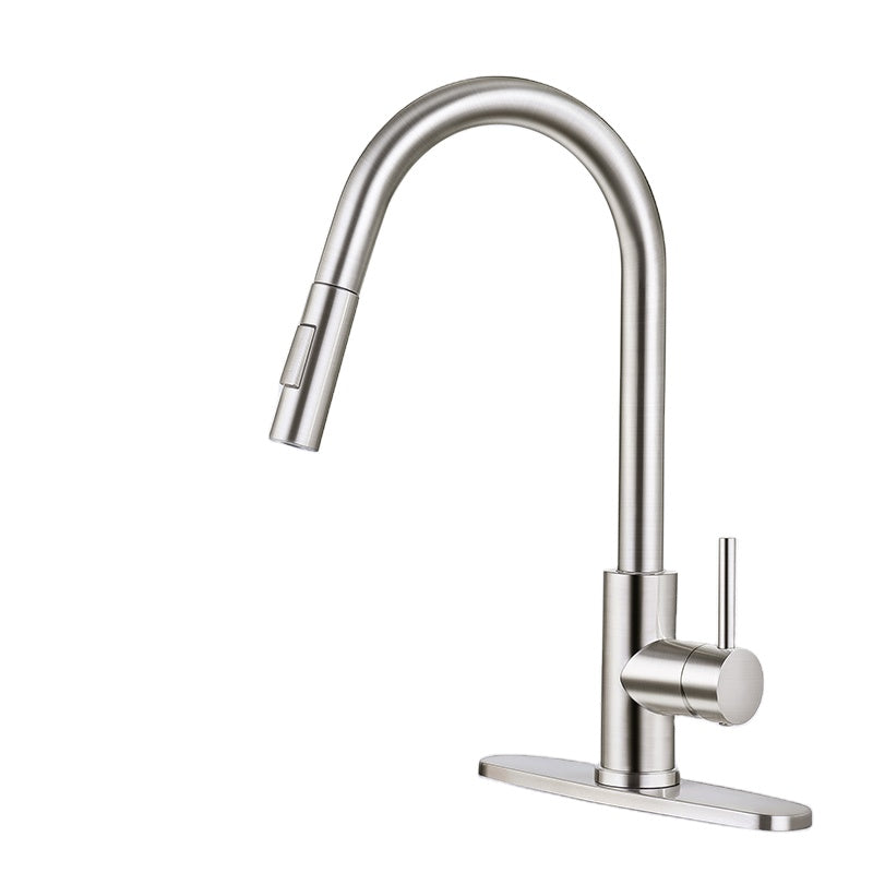 Huayi hot sale sus304 kitchen pull down BRUSHED NICKEL kitchen sink  faucet