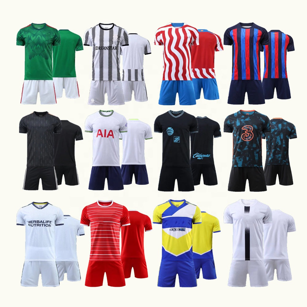 2022-23 Customized Soccer Jersey Sets Quick Dry Practice Soccer Wear For Men's Football Uniform