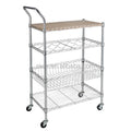 Wide use DIY 4 Tier Food Storage Hotel Metal Cart, Modern Restaurant Equipment