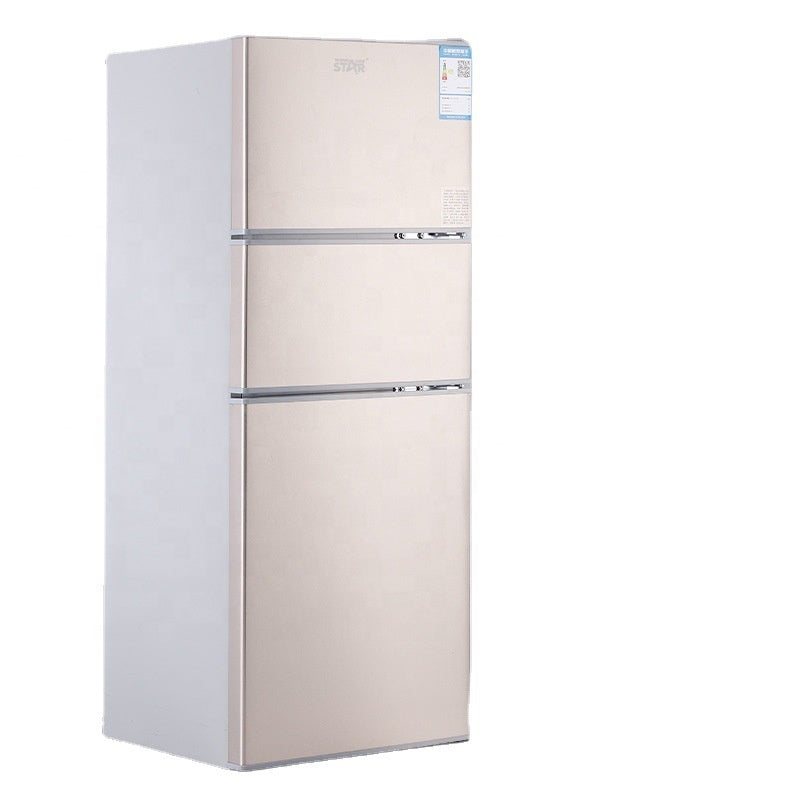 Household 76L Small Refrigerator Refrigeration Freezer Three Door Refrigerator