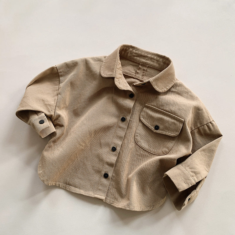 Customized Long Sleeve Cotton Denim Clothes Child Jeans Kids Shirt Baby Sweater for Boy Girl