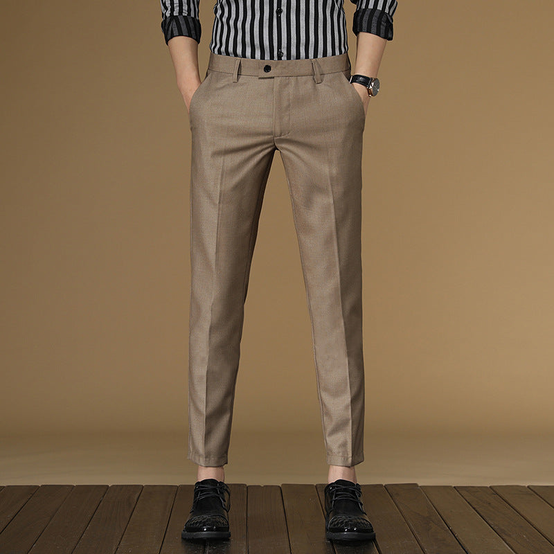 Bulk Formal Dress Pants for Men Simple Plain Slim Fit Trousers Men's Work Wedding Banquet Business Office Pants